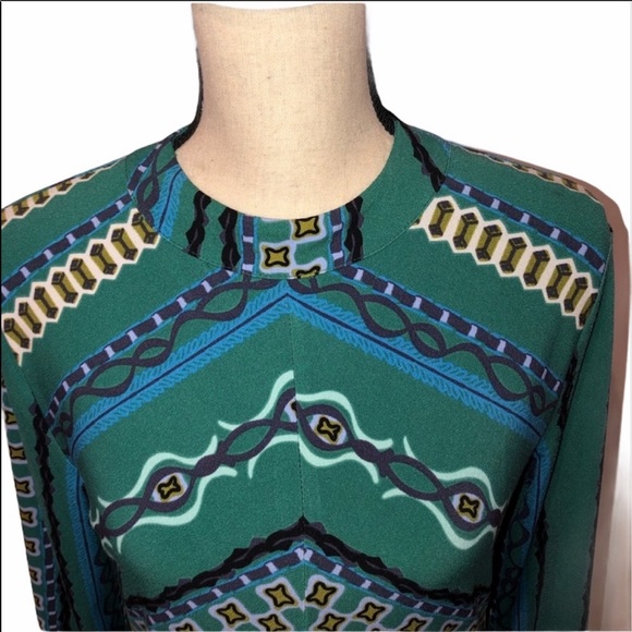 SOLD✨Free People Green Combo Stella mini dress - Picture 8 of 9